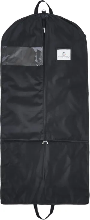 Waterproof Hanging Garment Bag 52 inch Deluxe Clothes Bag with Gusset, 4 Pockets & Side Zip for Dance Costumes, Sports, Skating, Theatre, Beauty Pageants & More by Kendall Country (Raven)