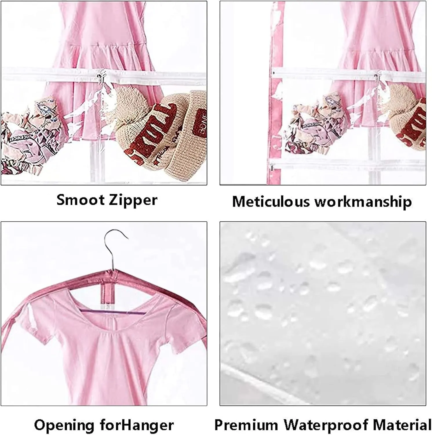 Waterproof Hanging Garment Bag,35 Inch Garment Bags For Hanging Clothes,Garment Bags For Travel Storage,Kids Garment Bag with Full Zipper for Dance Costumes,Sports,Skating,Theatre,Beauty Pageants