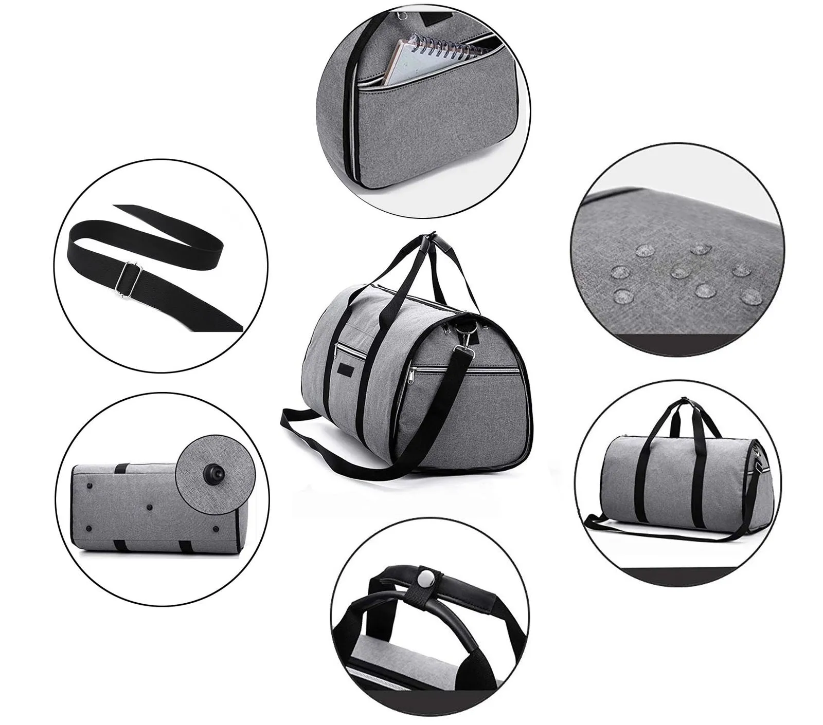 Waterproof Travel Garment Bag For Mens and Women  Duffel Totes Carry On Leisure Hand Bag