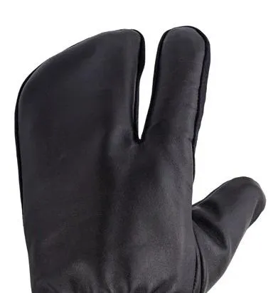 Waxed Black Leather Canvas apron and Roll with Cap and Mitts Gift Set