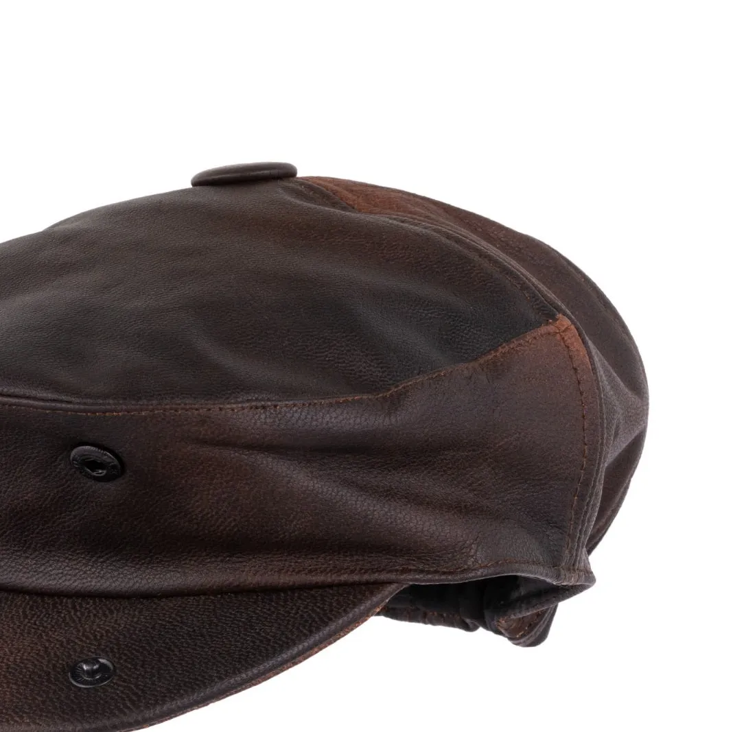 Waxed Blue Leather Canvas apron and Roll with Cap Gift Set