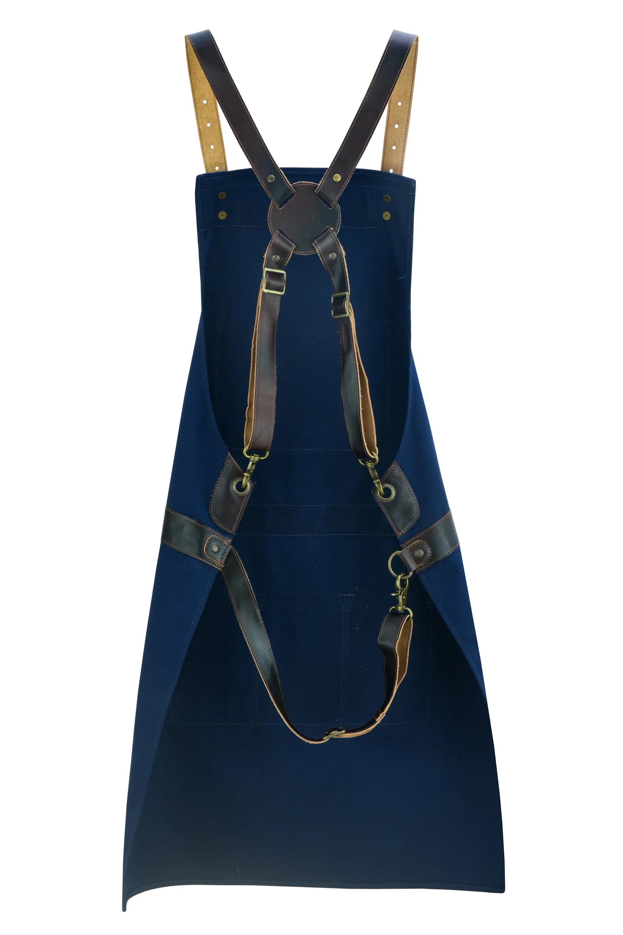 Waxed Green Leather Canvas apron and Roll with Cap and Mitts Gift Set
