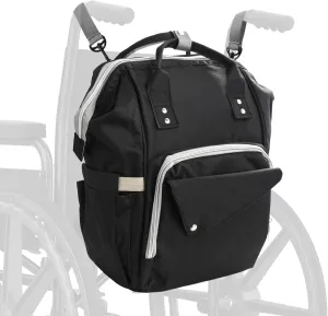 Wheelchair Backpack Bag to Hang On Back - Wheelchair Storage Bag, Hang-on Storage Pouch for Wheelchair Users, Large Carry Case, Wheelchair Travel Organizer Bag for Men, Women
