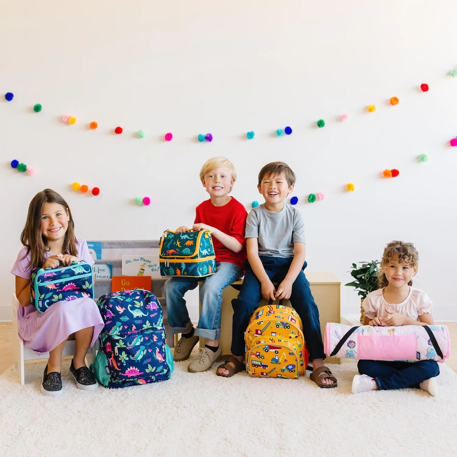 Wildkin Kids Insulated Lunch Box – Durable and Reusable for School & Travel - On the Go