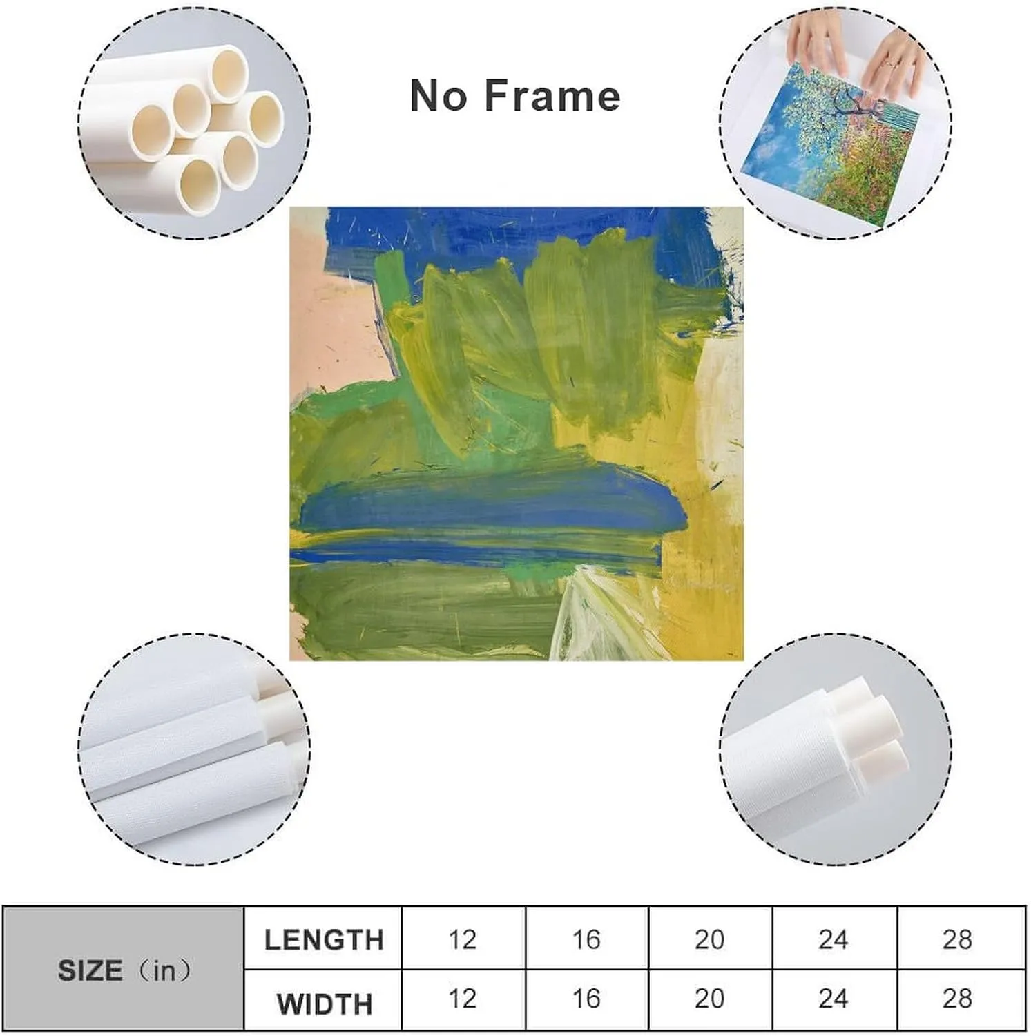 Willem De Kooning Wall Art Paintings，Villa Borghese By Willem De KooningPrints Canvas Wall Art Poste Poster Decorative Painting Canvas Wall Art Living Room Posters Bedroom Painting 24x24inch(60x60cm)