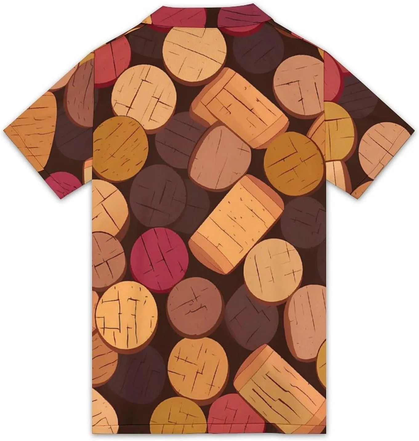 Wine Cork Pattern Mens Polo Shirts Short Sleeve Mesh Gym T-Shirt Summer Tee Top
