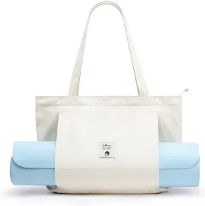 WLLWOO WLLWOO Yoga Bags for Women with Yoga Mats Bags Carrier Carryall Canvas Tote for Pilates Shoulder for Travel Office Beach Workout
