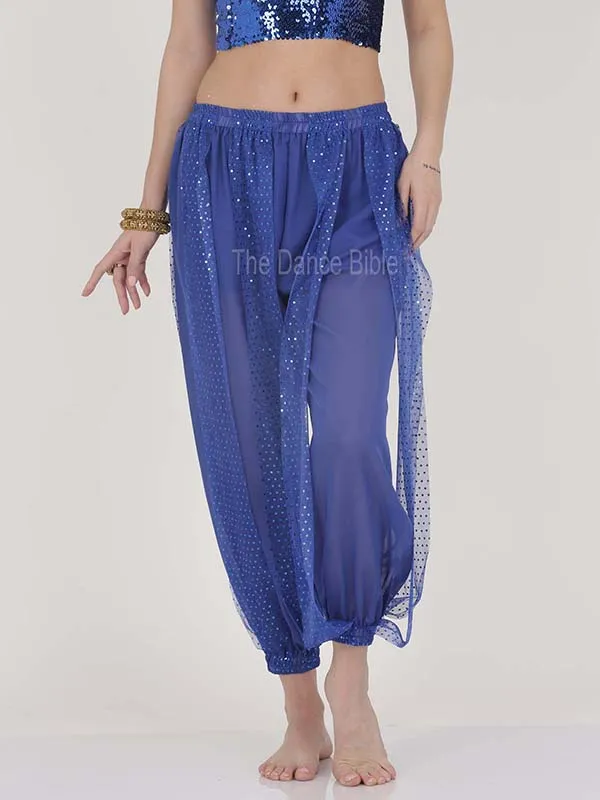 Women Sequin Belly Dance Harem Pants