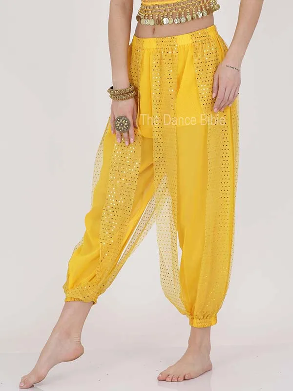 Women Sequin Belly Dance Harem Pants