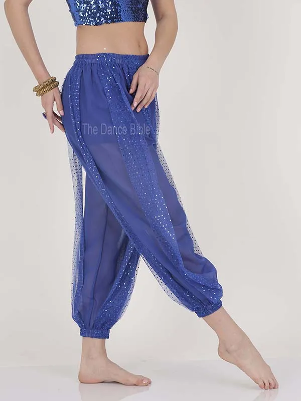 Women Sequin Belly Dance Harem Pants