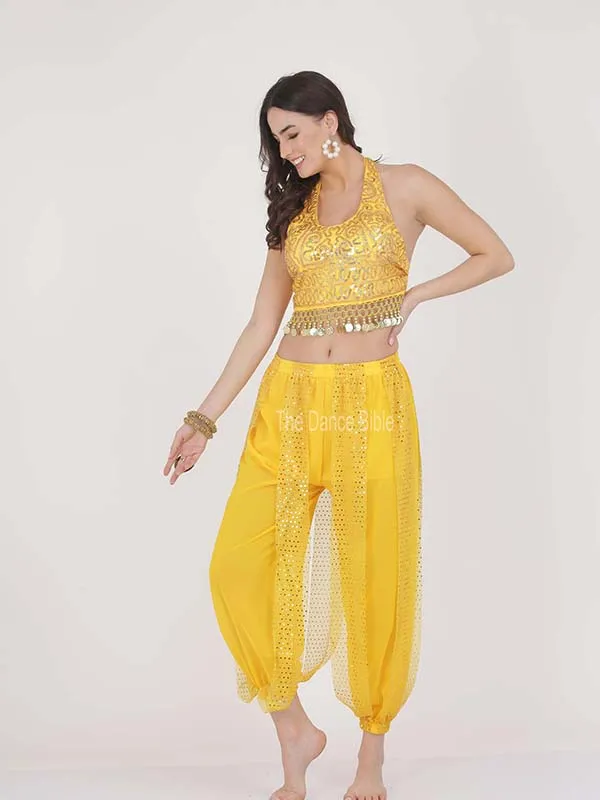 Women Sequin Belly Dance Harem Pants