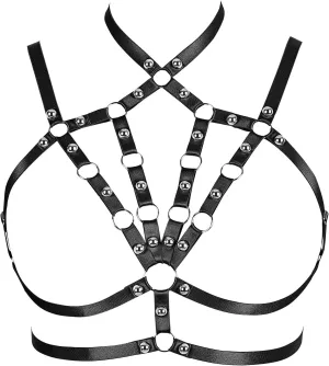 Women's Breast Body Harness Bra Plus Size Waist Cage Metal Chain Bra Gothic Christmas Carnival Halloween Dance Costume