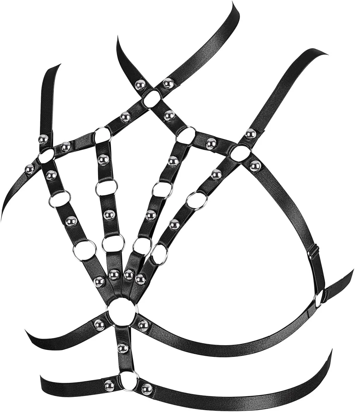 Women's Breast Body Harness Bra Plus Size Waist Cage Metal Chain Bra Gothic Christmas Carnival Halloween Dance Costume