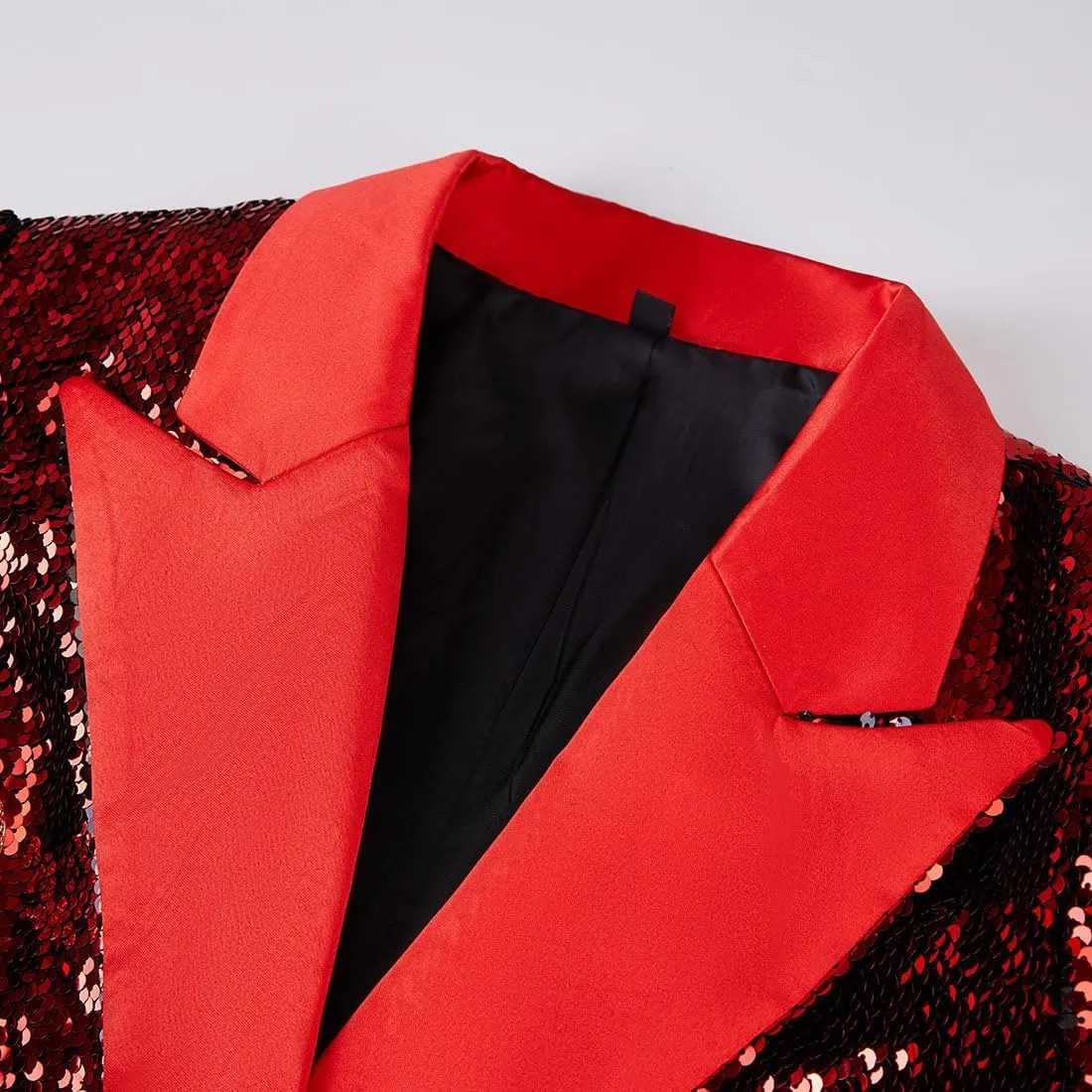Women's Sequined Suit Jacket Two Tone Lapel Dance Performance Costume