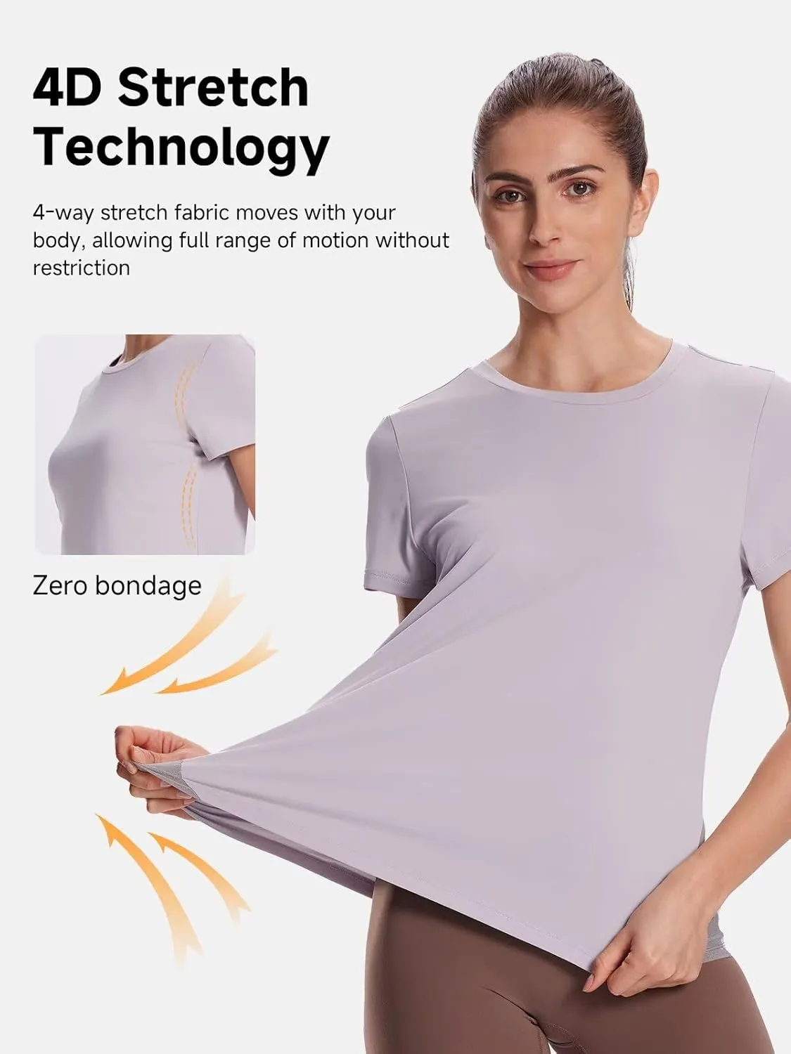 Women's UPF50  Mesh Workout Top - Soft Breathable Crew Neck Short Sleeve for Yoga Gym & Casual Summer Athletic