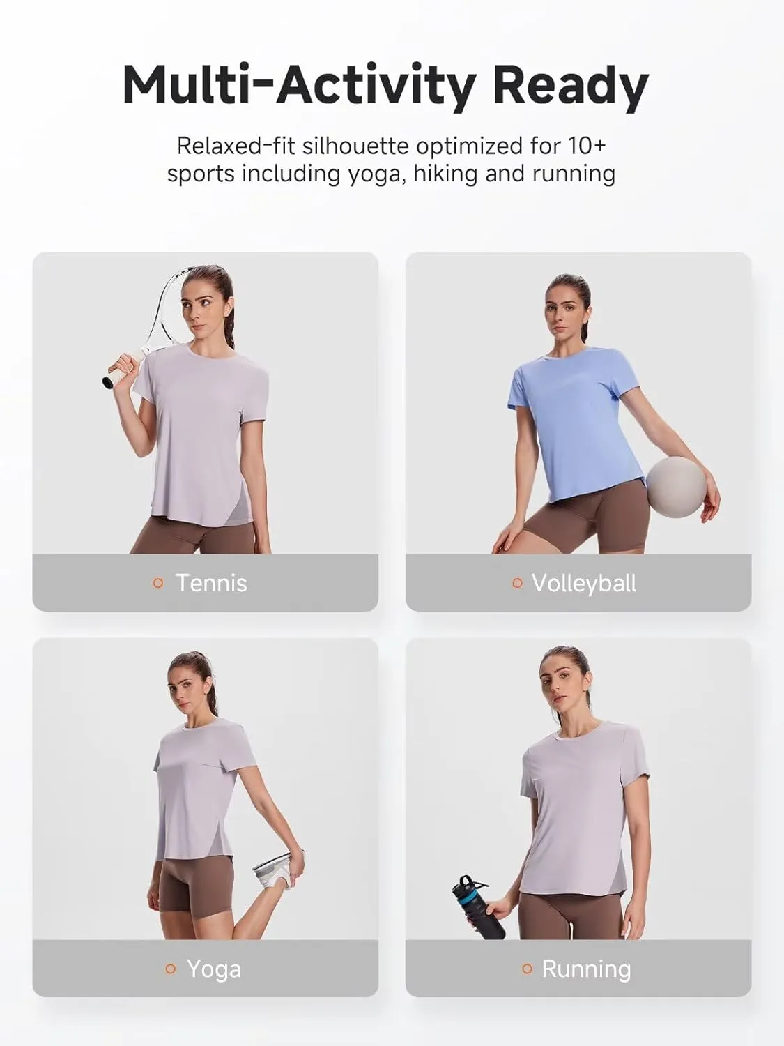 Women's UPF50  Mesh Workout Top - Soft Breathable Crew Neck Short Sleeve for Yoga Gym & Casual Summer Athletic