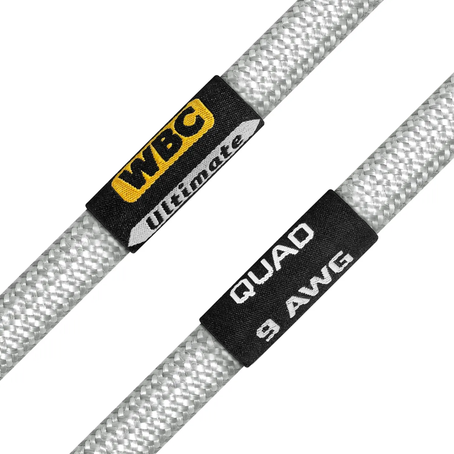 WORLDS BEST CABLES 3 Foot Ultimate - 9 AWG - Ultra-Pure OFC - Premium Audiophile HiFi Bi-Wire Speaker Cable Pair with Eminence Gold Banana Plugs & Silver Tweed Jacket
