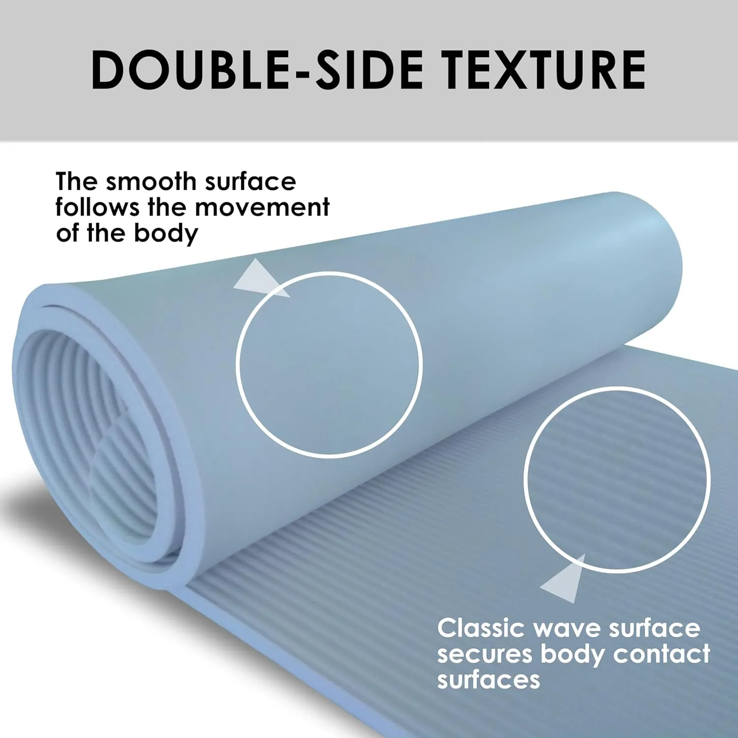 YAMAZEN 72"X24" Extra Thickness Yoga Workout Mat for Home Gym Exercise | All Purpose Mat with Strap | 10mm(2/5") / 15mm(3/5") Thickness