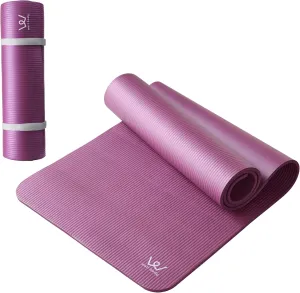 YAMAZEN Yoga Workout Mat for Home Gym Exercise | All Purpose Mat with Strap | Excellent Cushioning