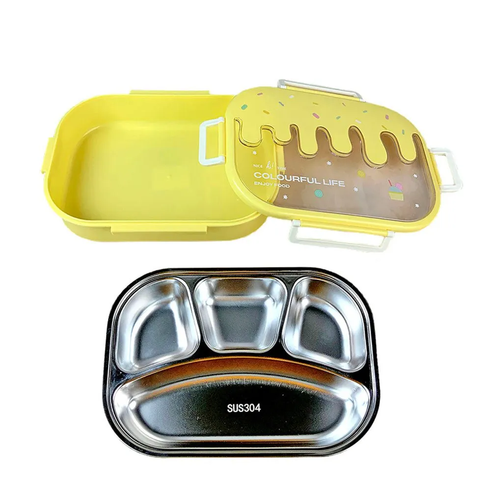 Yellow Icecream Drip Big Size Stainless Steel, 1300ml