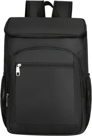 Yiju Insulated Cooler Backpack Thermal Bag Lightweight Adult Cooler Bag Camping Rucksack Cooler Lunch Backpack for Travel Trekking, Black