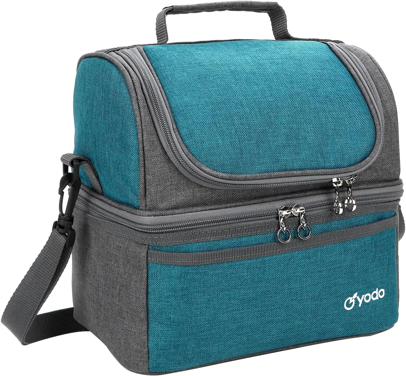 yodo Deluxe Large Lunch Bag Double Layer Cooler Tote Bag for Adult Women and Men - Idea for Beach, Picnics, Road Trip, Meal Prep, Everyday Lunch to Work