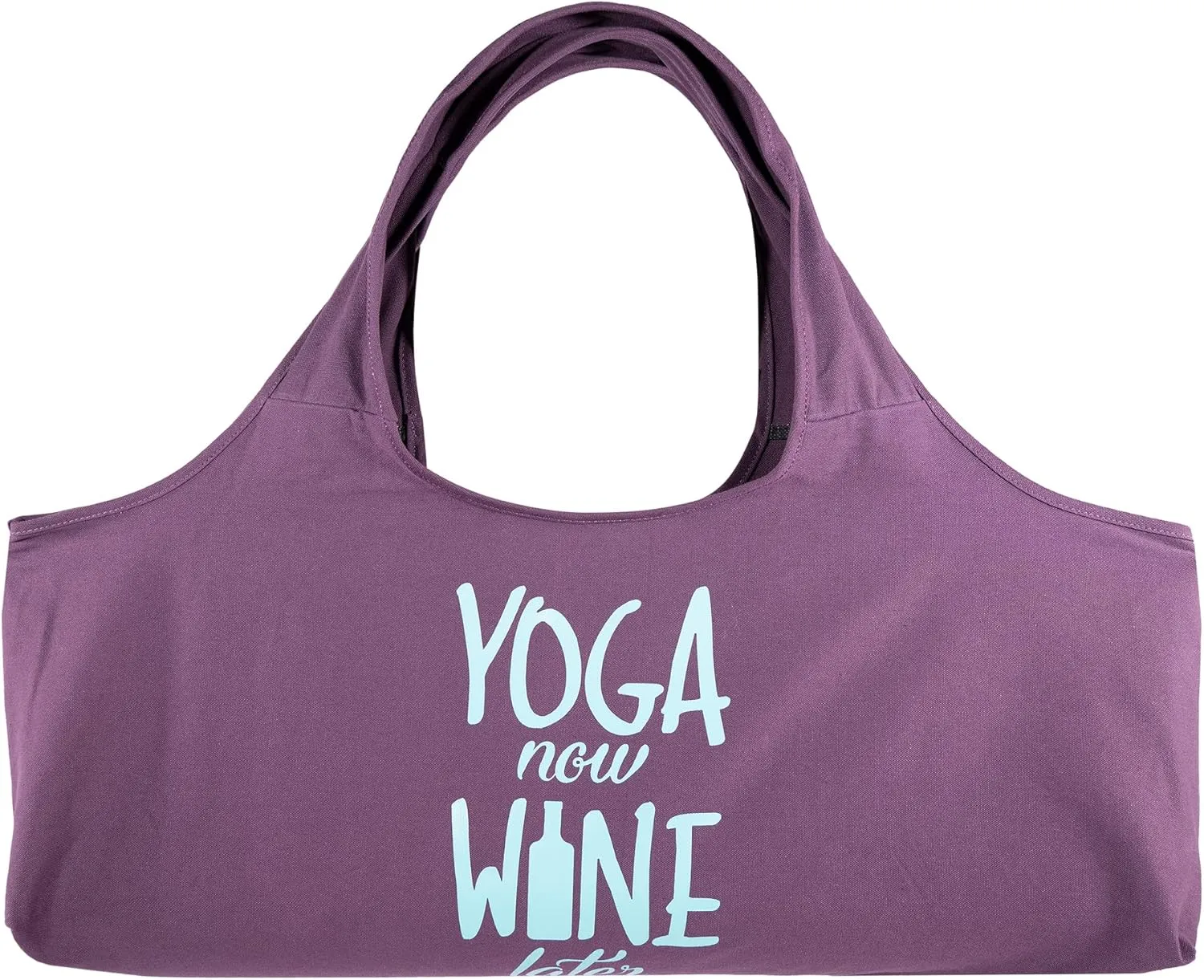 Yoga Bag, Exercise, Tote, Large Carrier, Shoulder Strap, Inner Pocket, Fits Most Mats, Recycled Cotton Canvas