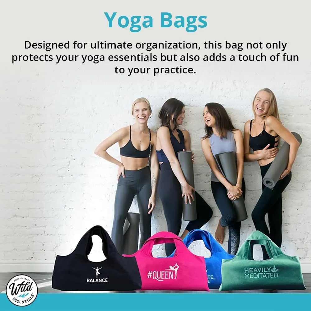 Yoga Bag, Exercise, Tote, Large Carrier, Shoulder Strap, Inner Pocket, Fits Most Mats, Recycled Cotton Canvas