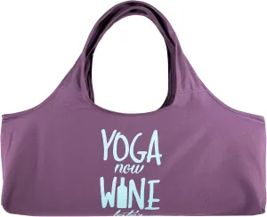 Yoga Bag, Exercise, Tote, Large Carrier, Shoulder Strap, Inner Pocket, Fits Most Mats, Recycled Cotton Canvas