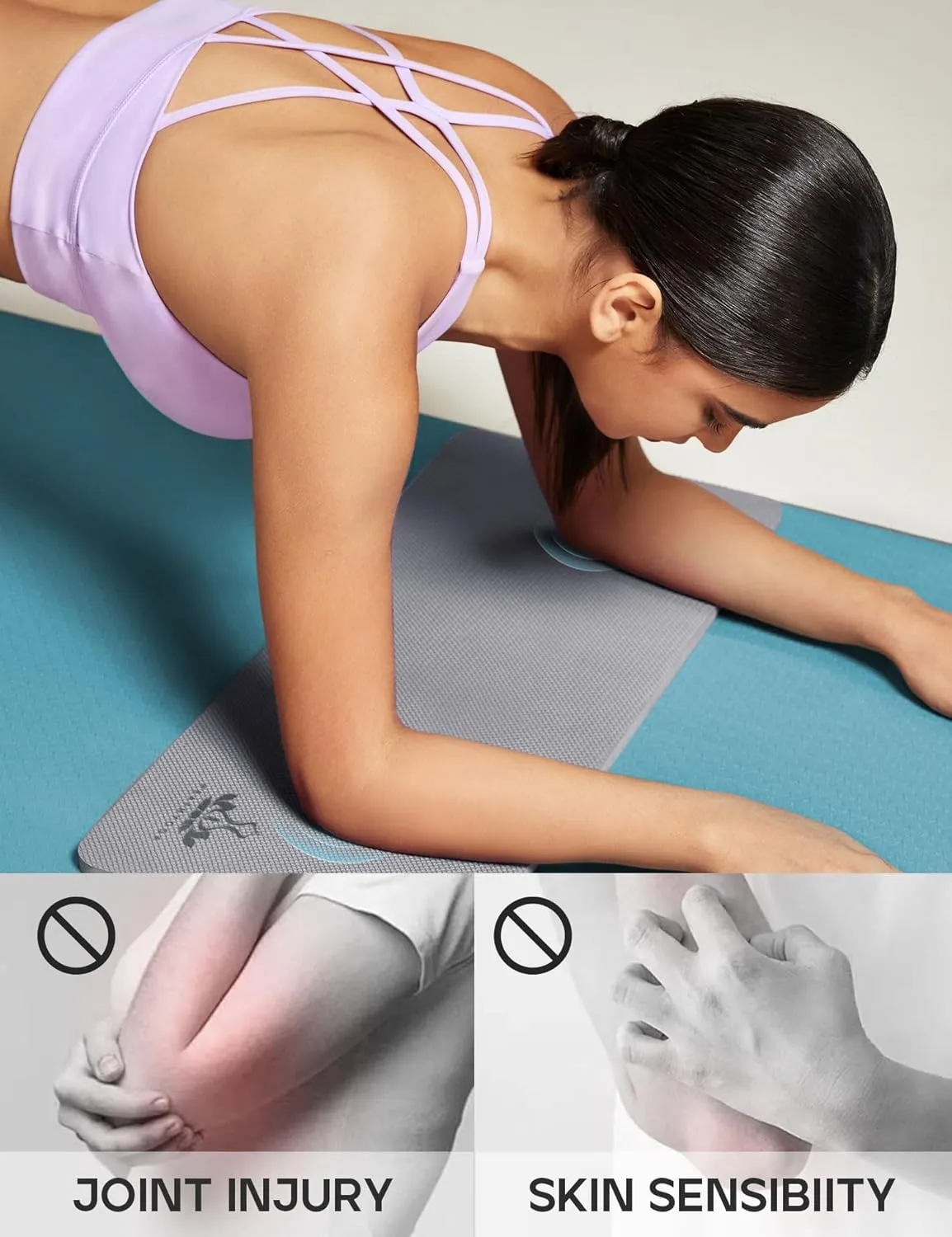 Yoga Knee Pads Cushion Non-Slip Knee Mat by Heathyoga, Knee Pad for Gardening Yard Work, Yoga Knee Pad Cushion for Yoga and Floor Exercises Yoga Mat Accessory 26"x10"x0.5"