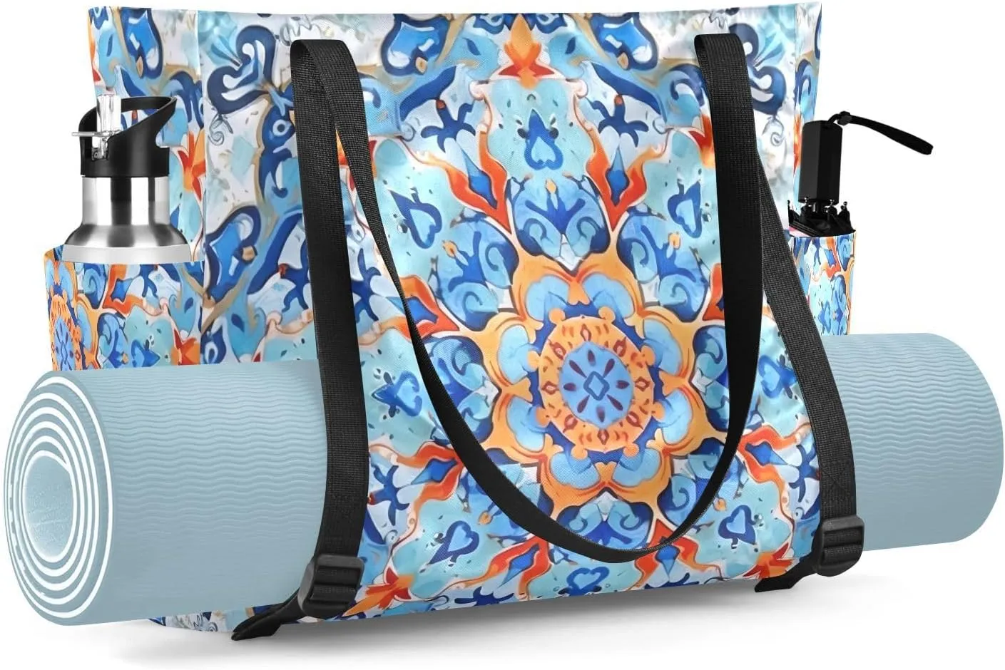 Yoga Mat Bag for Women Adjustable Yoga Mat Carrier Bag with Pockets