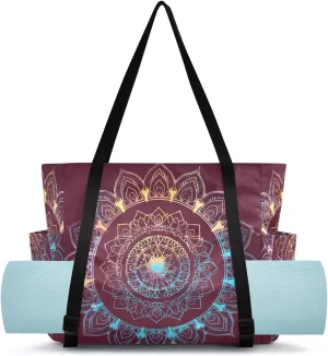 Yoga Mat Bag for Women Adjustable Yoga Mat Carrier Bag with Pockets