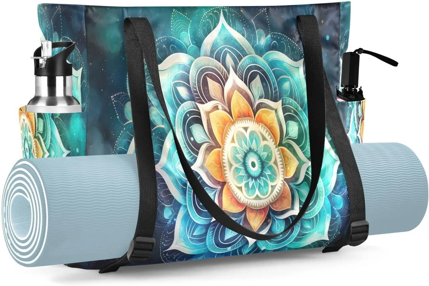 Yoga Mat Bag for Women Adjustable Yoga Mat Carrier Bag with Pockets