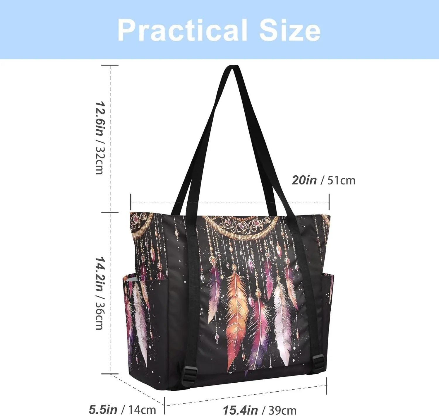 Yoga Mat Bag for Women Adjustable Yoga Mat Carrier Bag with Pockets