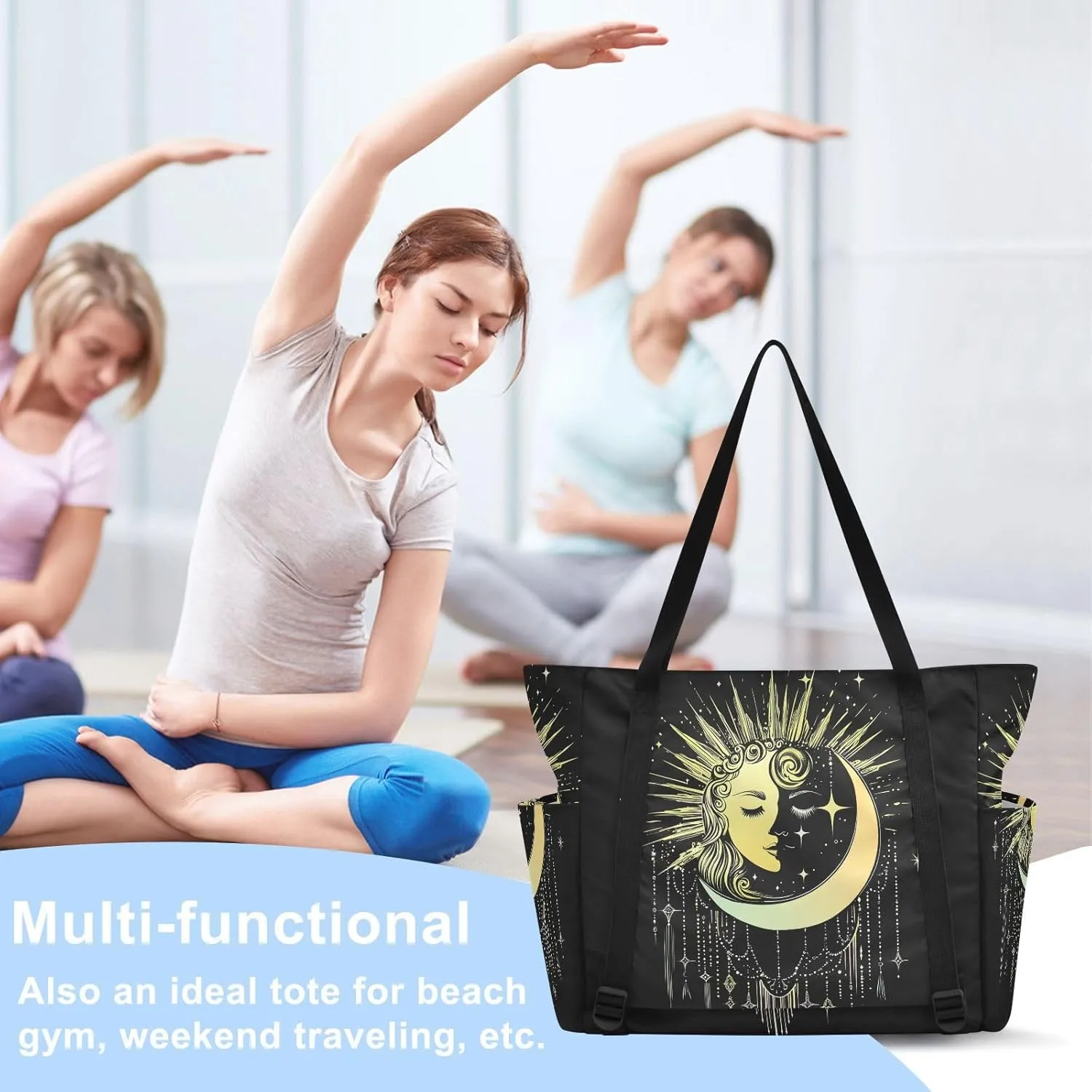 Yoga Mat Bag for Women Adjustable Yoga Mat Carrier Bag with Pockets