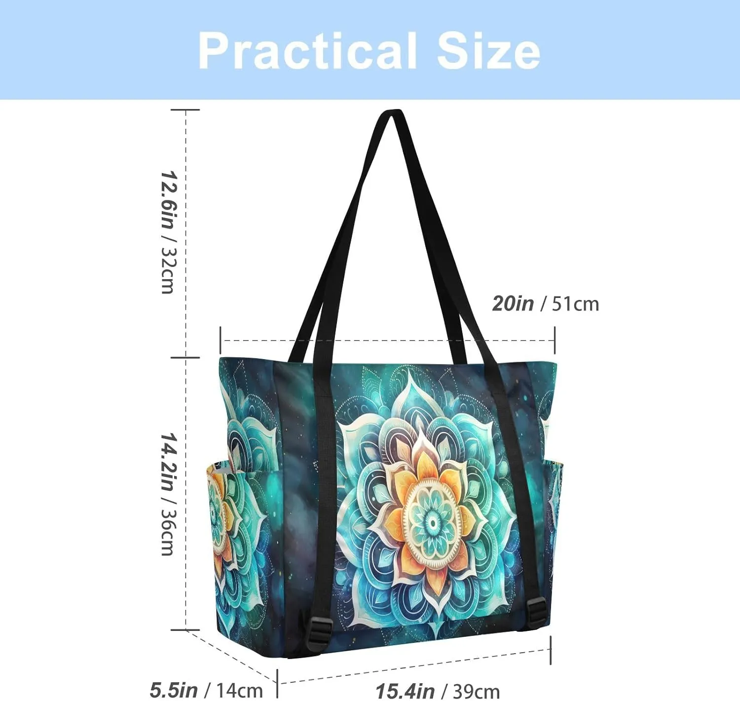 Yoga Mat Bag for Women Adjustable Yoga Mat Carrier Bag with Pockets