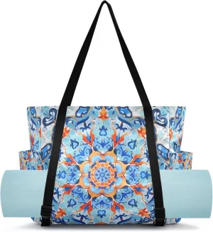 Yoga Mat Bag for Women Adjustable Yoga Mat Carrier Bag with Pockets