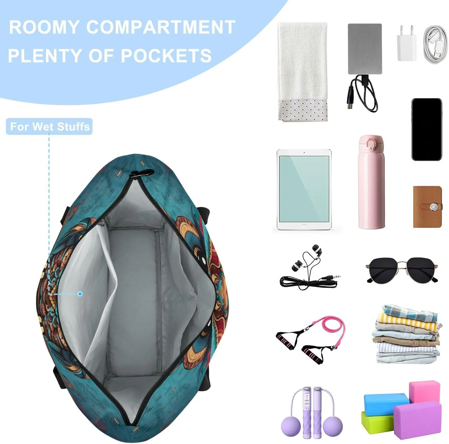 Yoga Mat Bag for Women Adjustable Yoga Mat Carrier Bag with Pockets