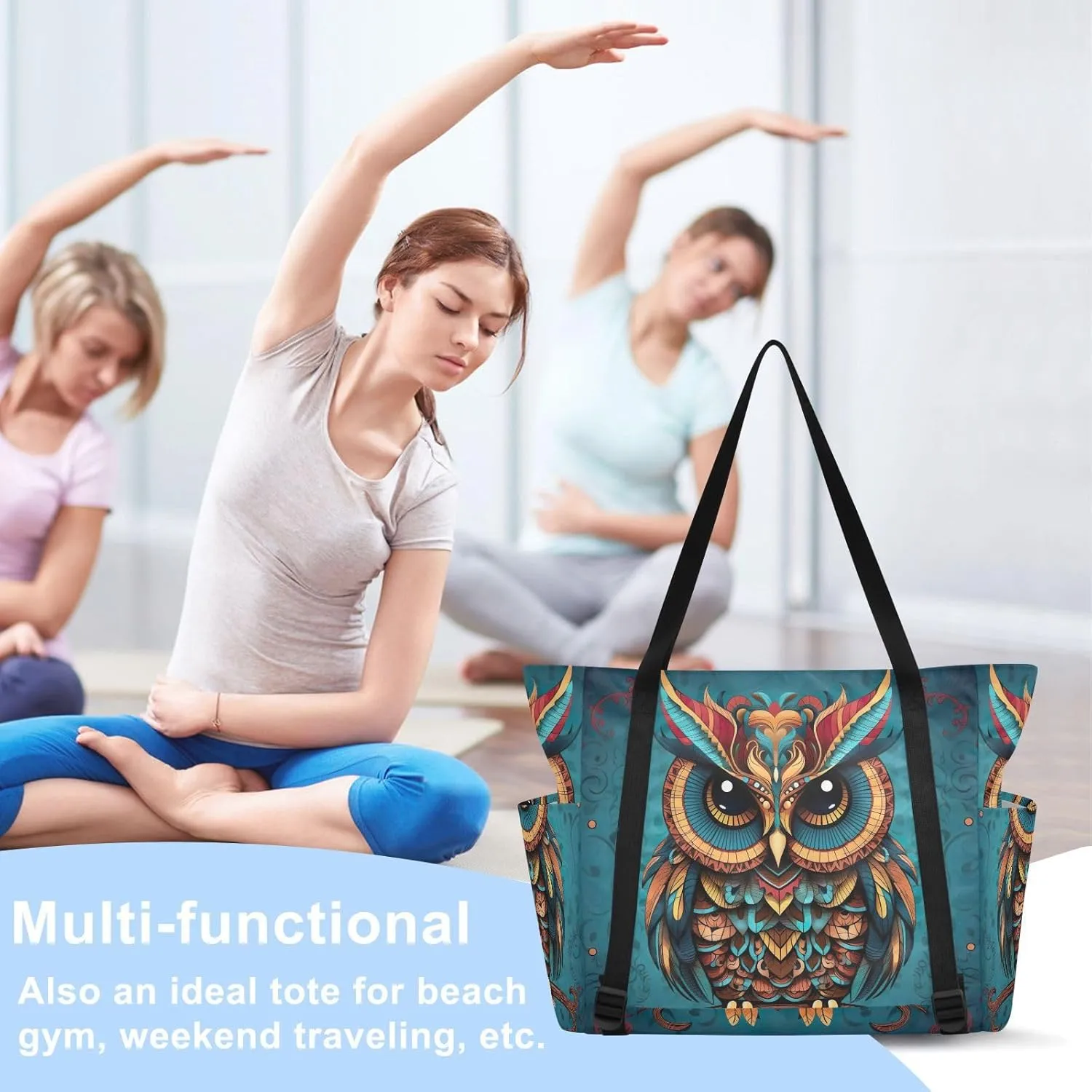 Yoga Mat Bag for Women Adjustable Yoga Mat Carrier Bag with Pockets