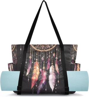 Yoga Mat Bag for Women Adjustable Yoga Mat Carrier Bag with Pockets