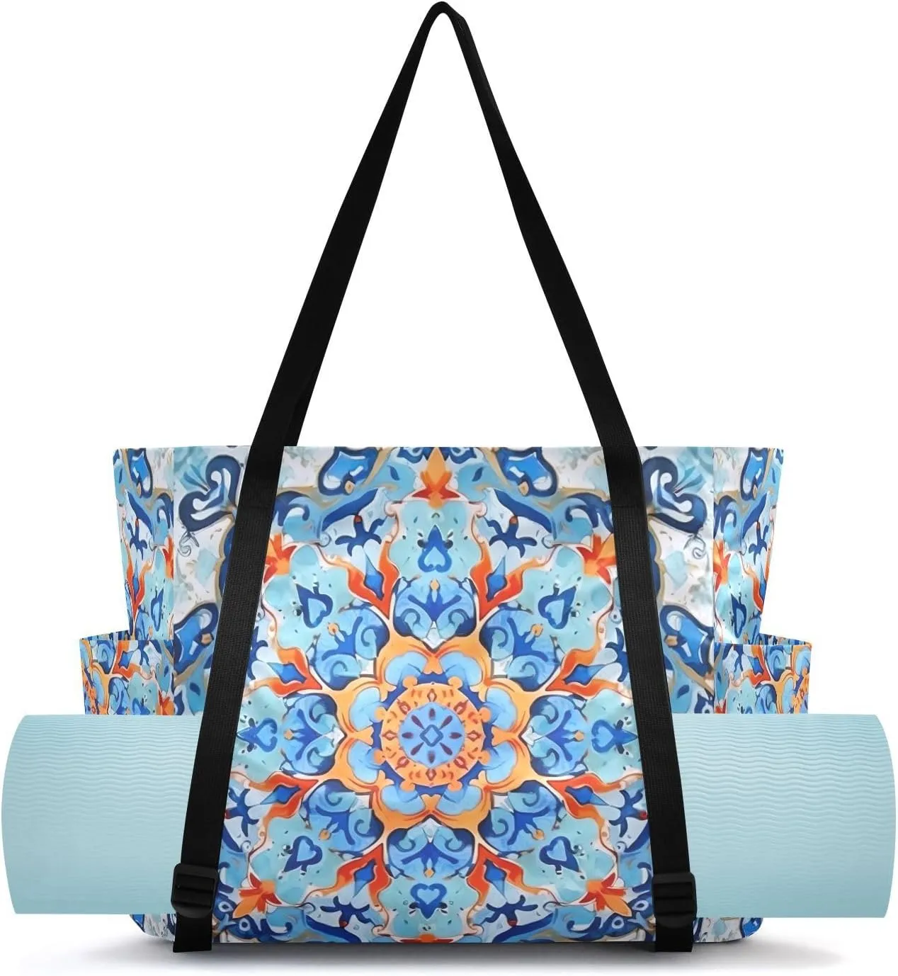 Yoga Mat Bag for Women Adjustable Yoga Mat Carrier Bag with Pockets