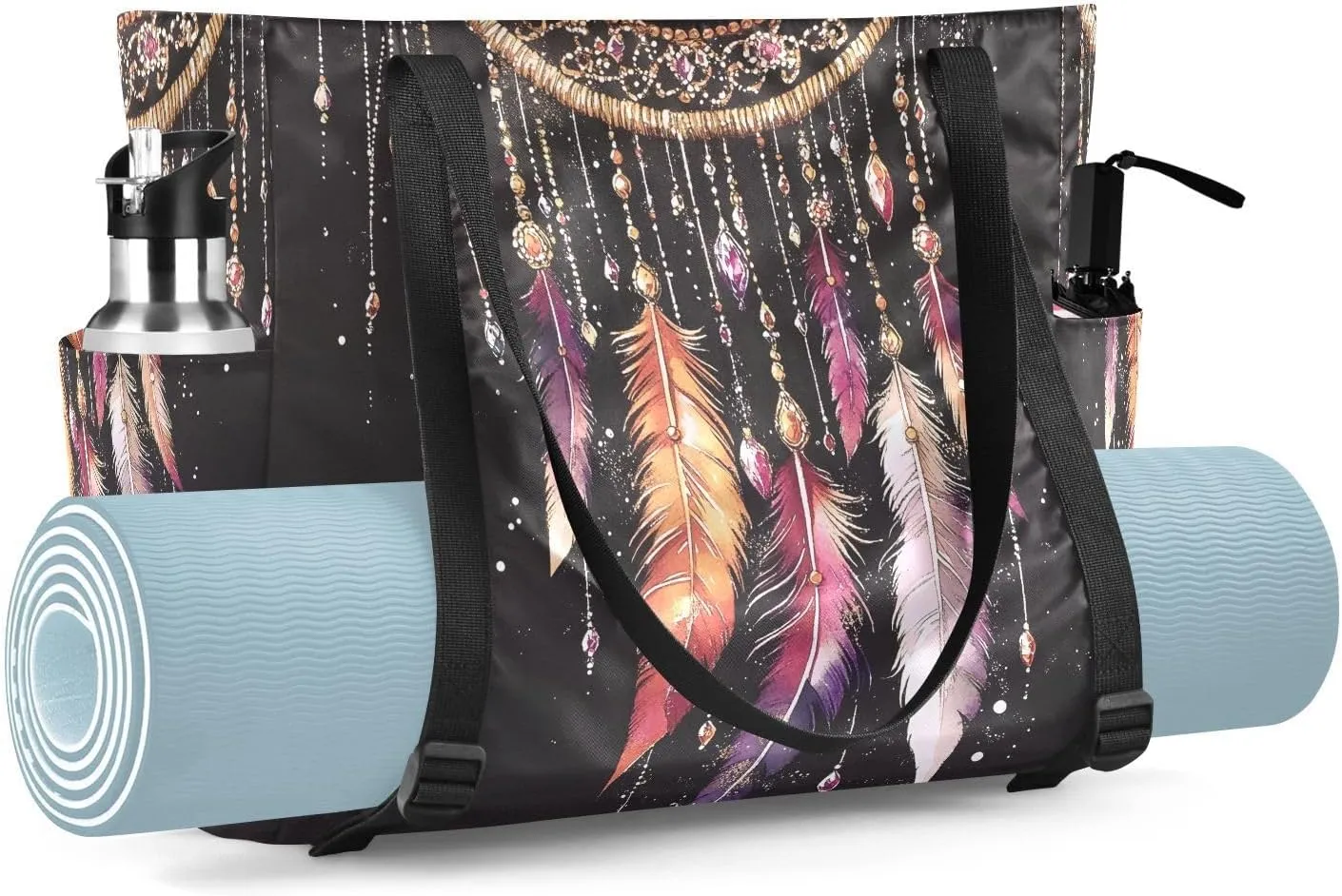 Yoga Mat Bag for Women Adjustable Yoga Mat Carrier Bag with Pockets