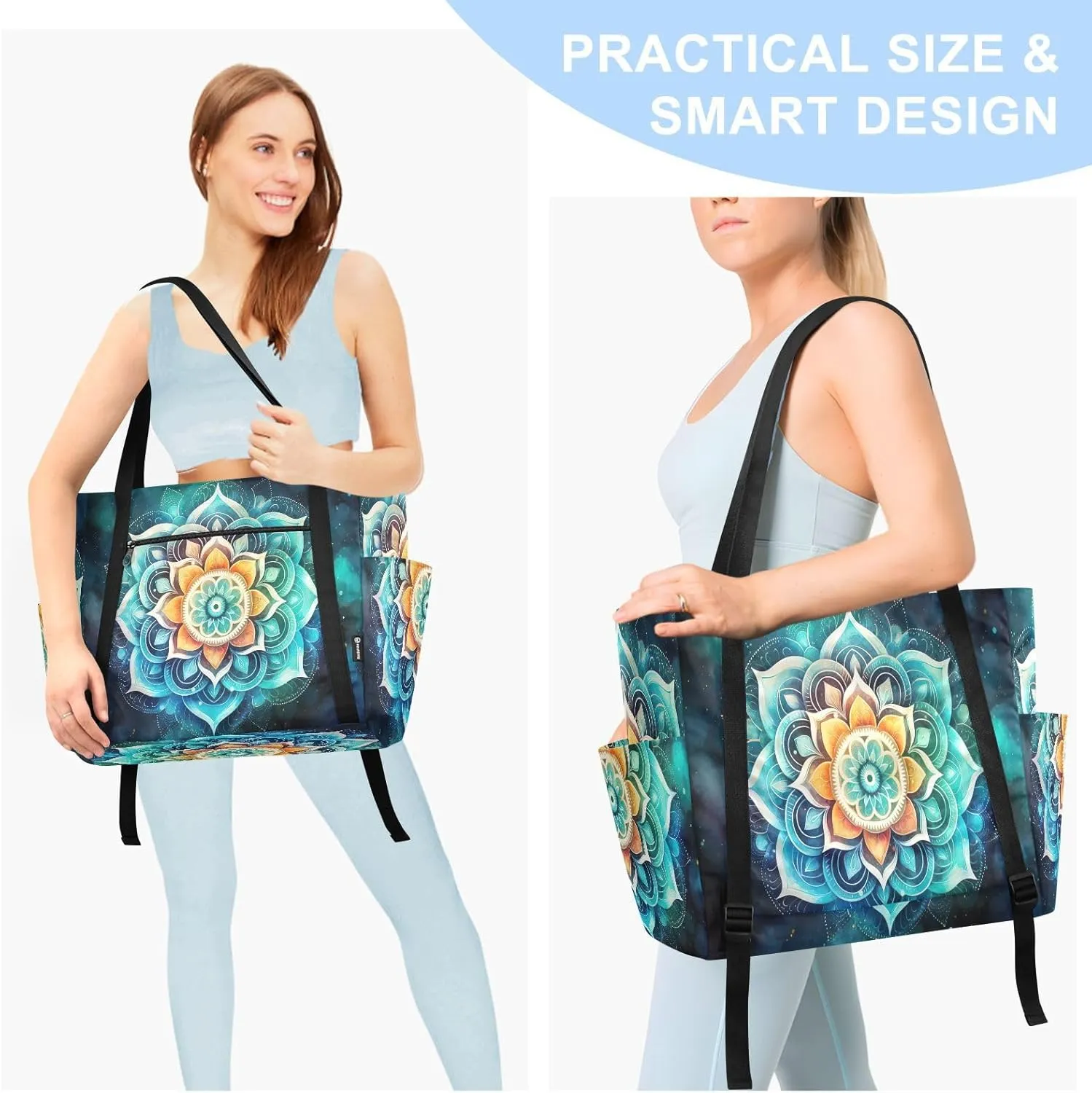Yoga Mat Bag for Women Adjustable Yoga Mat Carrier Bag with Pockets