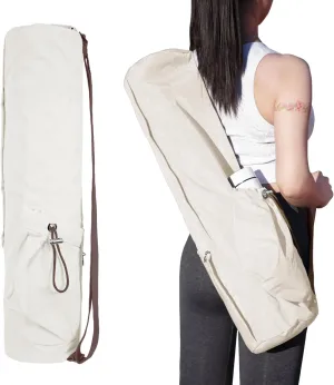Yoga Mat Bag | Premium, Waterproof, Multi Pockets, Adjustable Strap | 2 size for 1/4" or 1/2" Thick Yoga Mat Carrier | Perfect Yoga Bag to Gym Class Beach Park Travel for Women & Men