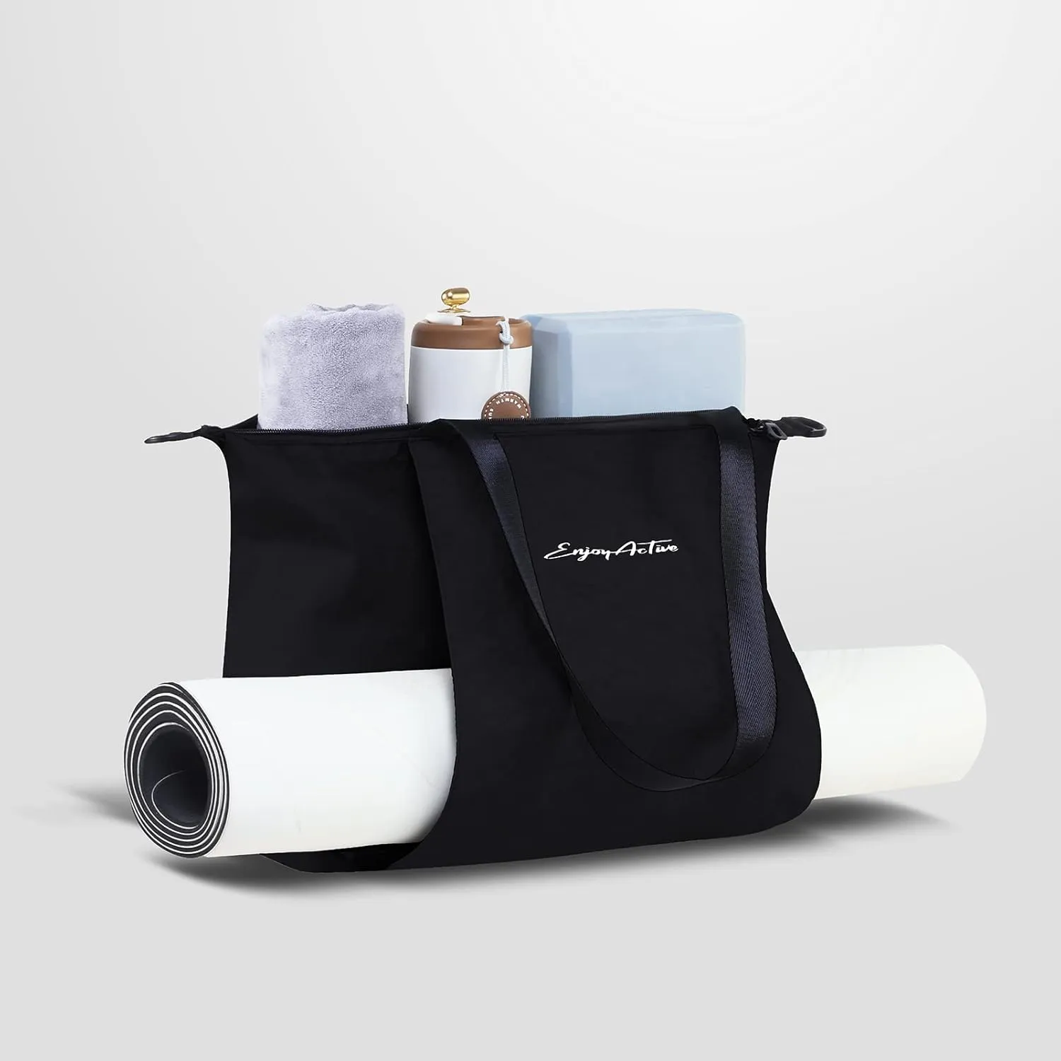 Yoga Mat Bag | Premium, Waterproof, Multi Pockets, Adjustable Strap | 2 size for 1/4" or 1/2" Thick Yoga Mat Carrier | Perfect Yoga Bag to Gym Class Beach Park Travel for Women & Men