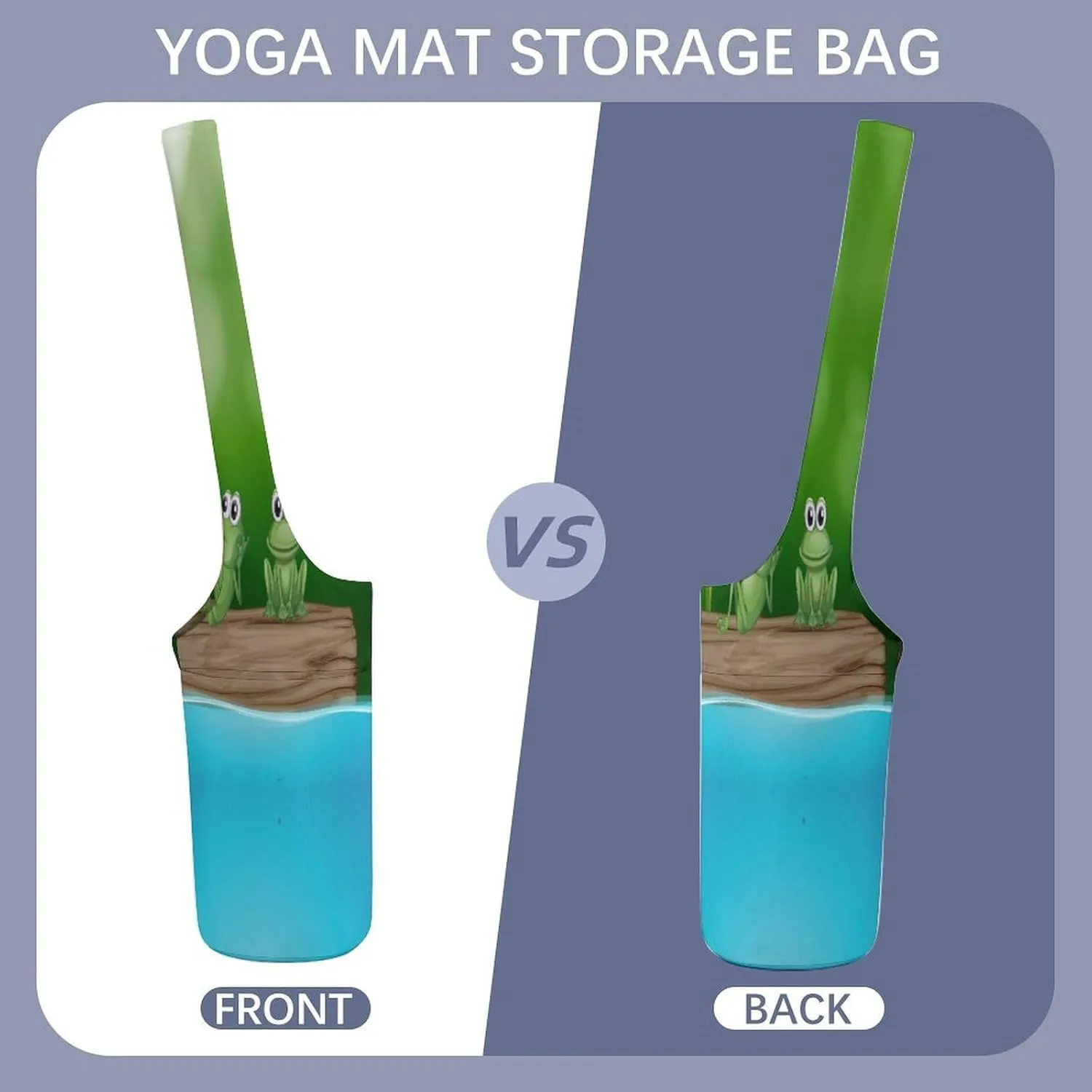 Yoga Mat Bag, Soft Canvas Storage Bag Fashion Mat Bag for Clothes Dorm Organizer with Pocket Shoulder Strap