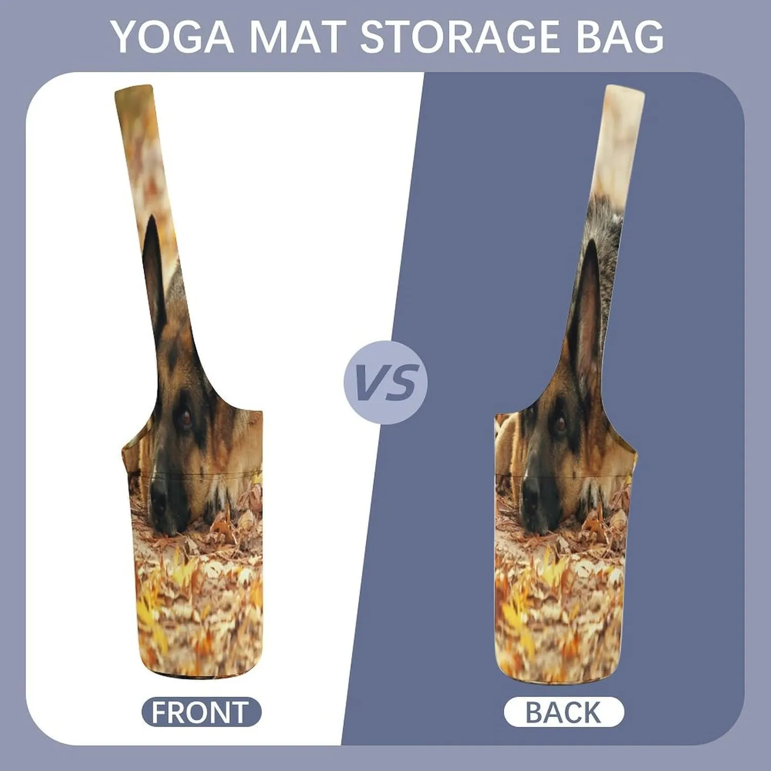 Yoga Mat Bag, Soft Canvas Storage Bag Fashion Mat Bag for Clothes Dorm Organizer with Pocket Shoulder Strap