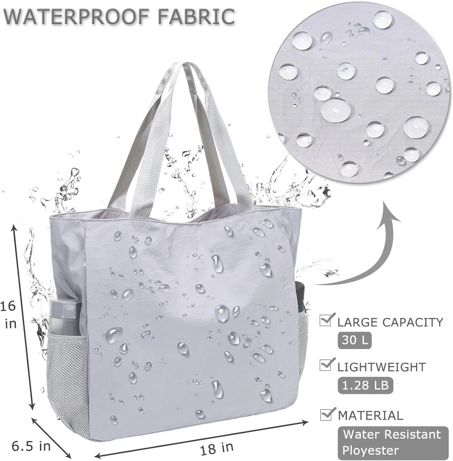 Yoga Mat Bag - Waterproof Shoulder Gym Bag with Yoga Mat Holder & Wet Pocket for Gym, Pilates, Travel, Beach and Daily Use