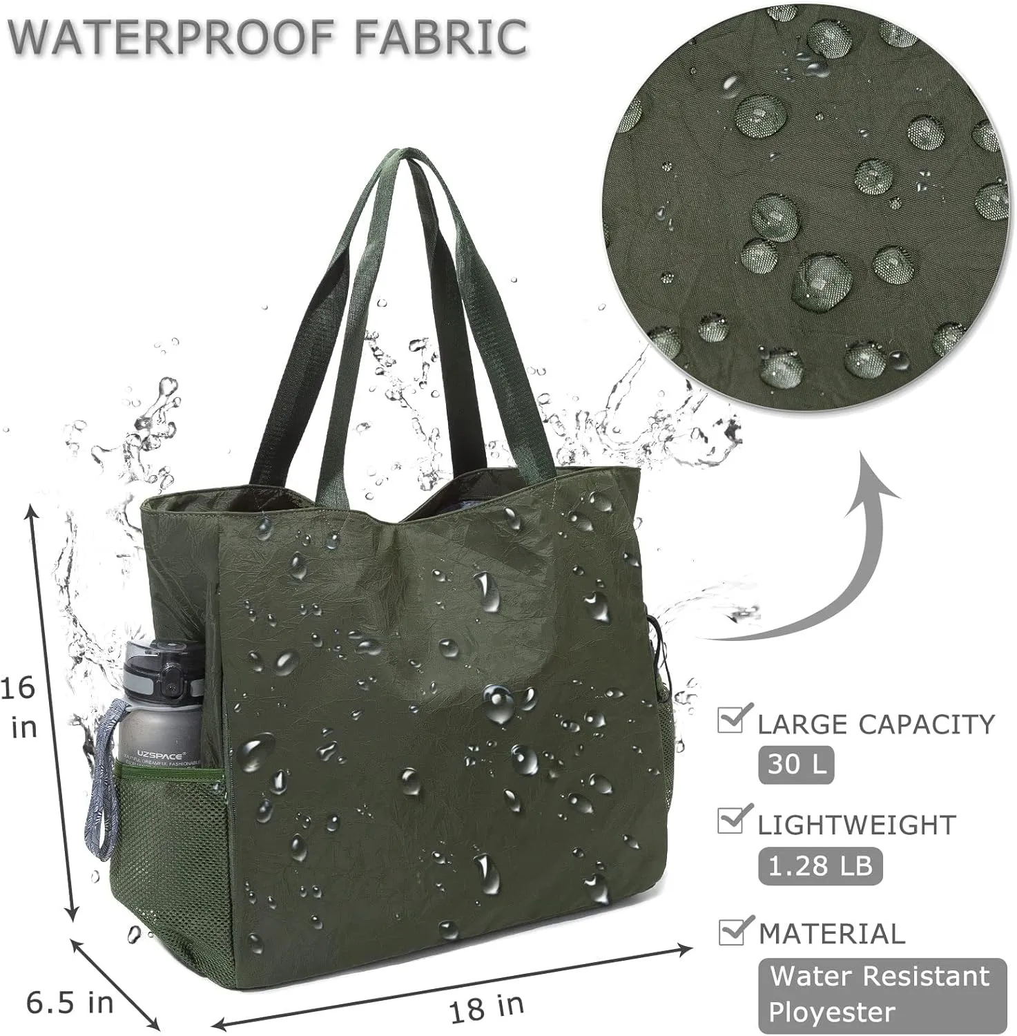Yoga Mat Bag - Waterproof Shoulder Gym Bag with Yoga Mat Holder & Wet Pocket for Gym, Pilates, Travel, Beach and Daily Use
