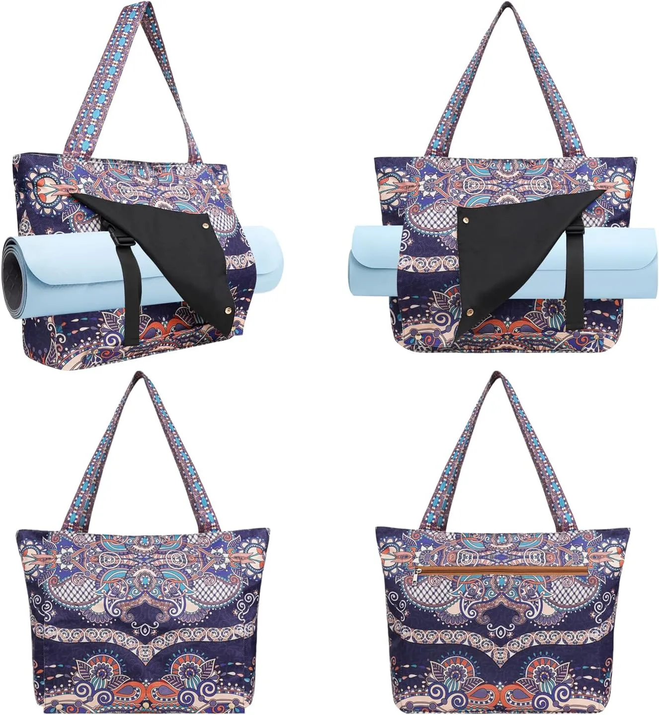Yoga Mat Bag Yoga Bags and Carriers Fits All Your Stuff Yoga Tote Bag with Zipper Pocket Yoga Mat Carrier Pilates Bag